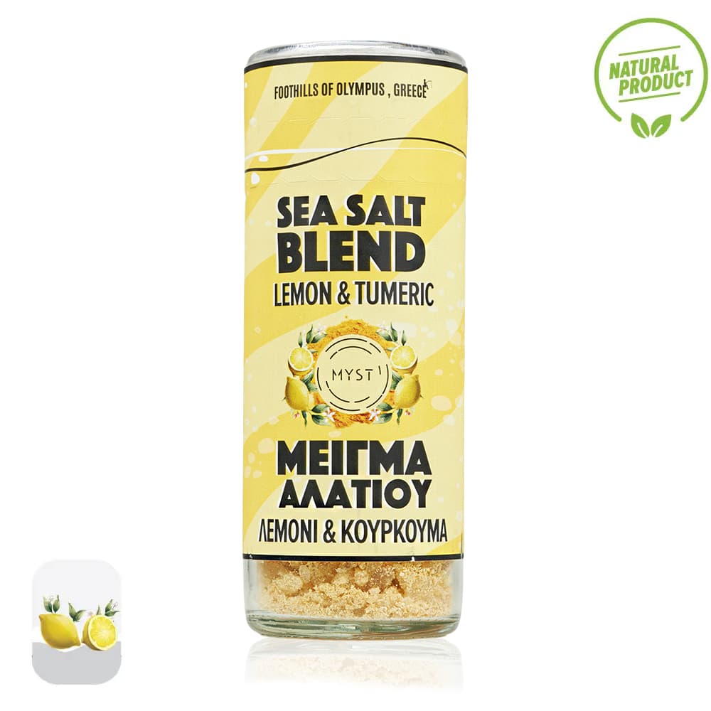 Sea Salt with Lemon & Turmeric | Grinder