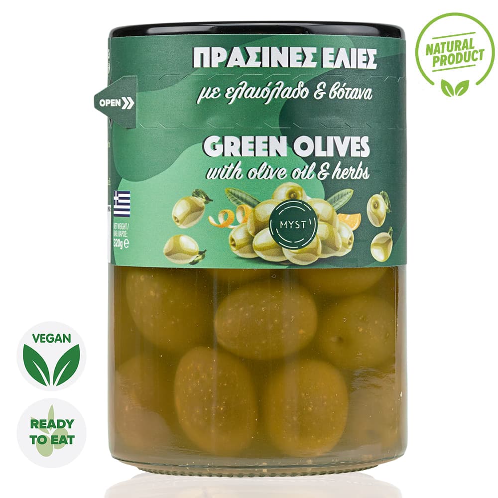 Green Olives with Olive Oil & Herbs - Image 2